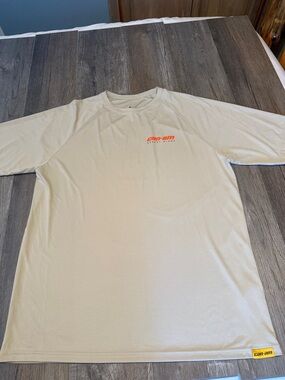 Men’s BRP Can Am Sand Short-Sleeve Performance Tee with Orange Logo